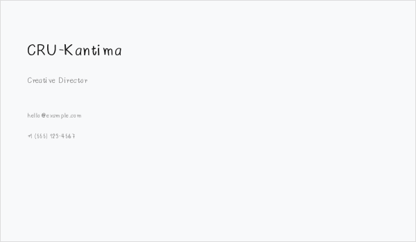 CRU-Kantima Business Card