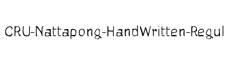 CRU-Nattapong-HandWritten-Regul  フリーフォントのダウンロード