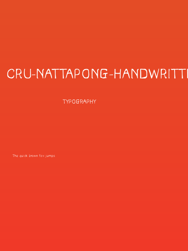 CRU-Nattapong-HandWritten-Regul Poster