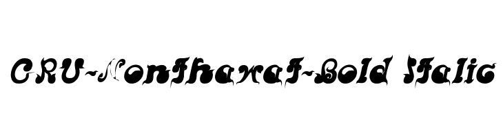 CRU-Nonthawat-Bold Italic  font caratteri gratis