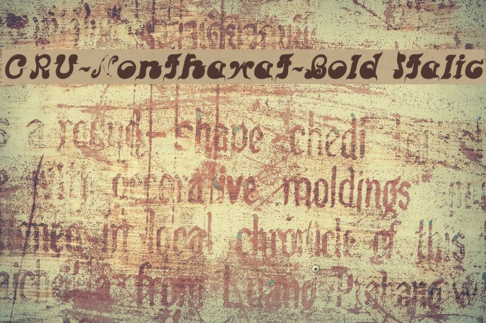 CRU-Nonthawat-Bold Italic Font examples