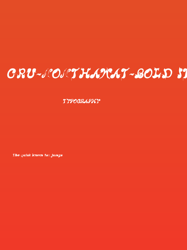 CRU-Nonthawat-Bold Italic Poster