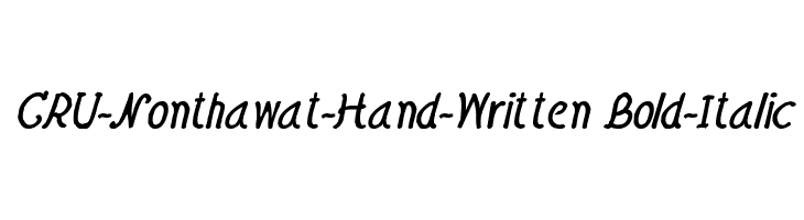 CRU-Nonthawat-Hand-Written Bold-Italic Font