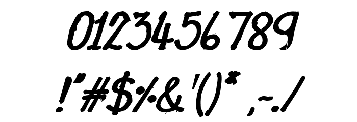 CRU-Nonthawat-Hand-Written Bold-Italic Font OTHER CHARS