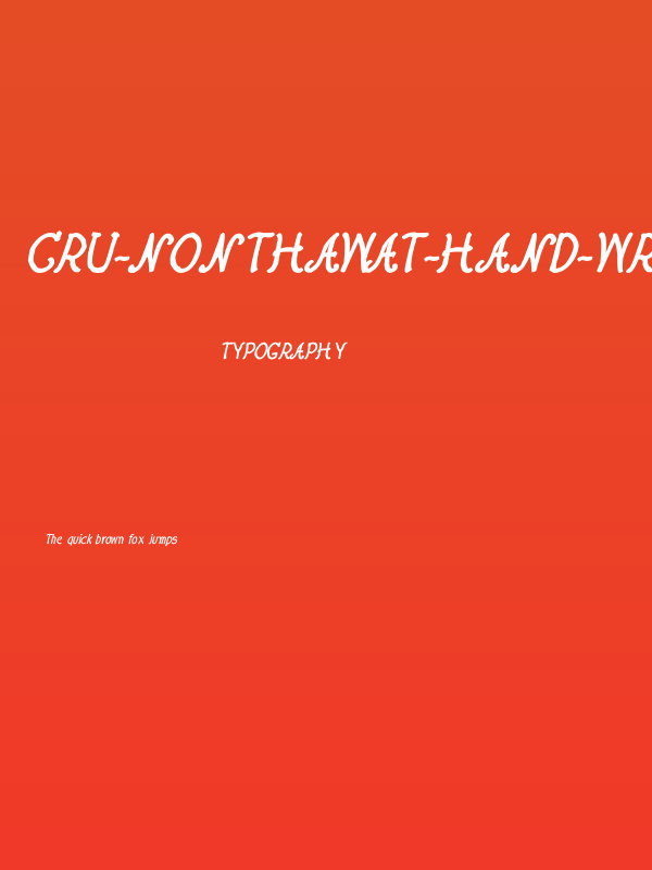 CRU-Nonthawat-Hand-Written Bold-Italic Poster
