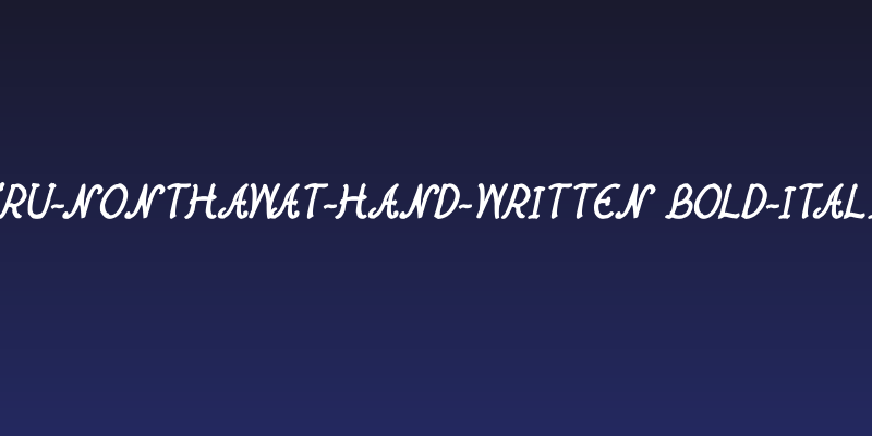 CRU-Nonthawat-Hand-Written Bold-Italic Social Header