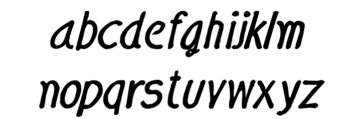 CRU-Nonthawat-Hand-Written Bold-Italic Font LOWERCASE