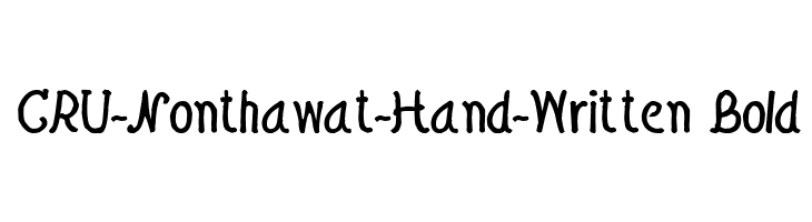 CRU-Nonthawat-Hand-Written Bold  Descarca Fonturi Gratis