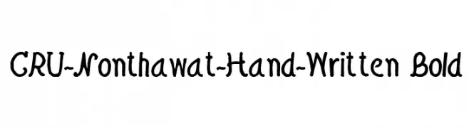 CRU-Nonthawat-Hand-Written Bold  baixar fontes gratis
