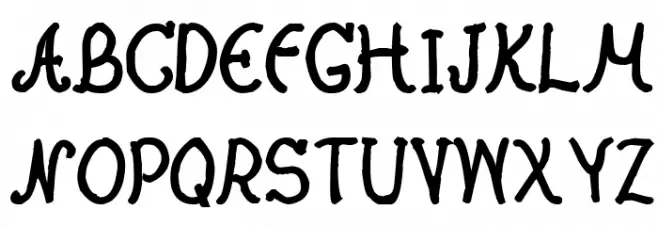 CRU-Nonthawat-Hand-Written Bold Fonte MAIÚSCULAS