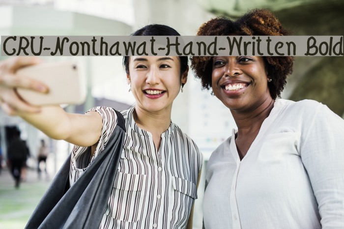 CRU-Nonthawat-Hand-Written Bold Font examples