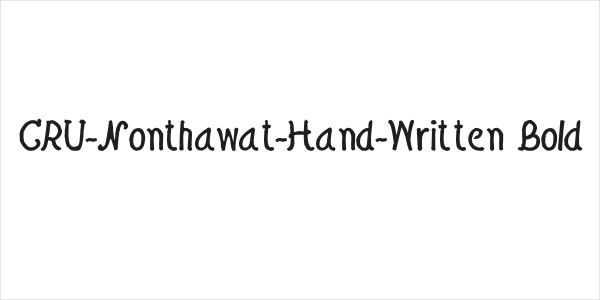 CRU-Nonthawat-Hand-Written Bold Logo