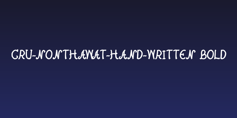 CRU-Nonthawat-Hand-Written Bold Social Header