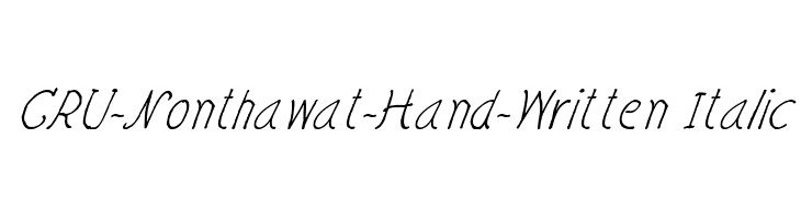 CRU-Nonthawat-Hand-Written Italic Font