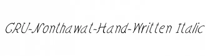 CRU-Nonthawat-Hand-Written Italic  免费字体下载