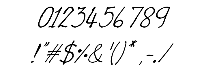 CRU-Nonthawat-Hand-Written Italic Font OTHER CHARS