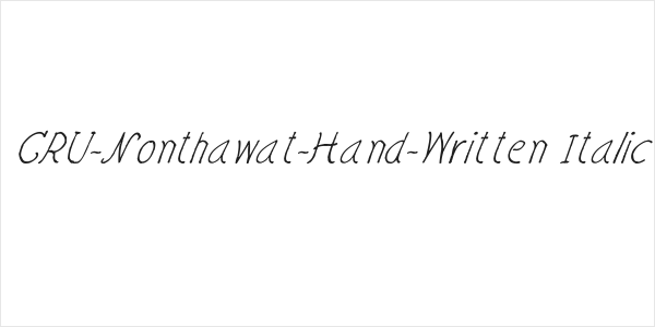 CRU-Nonthawat-Hand-Written Italic Logo