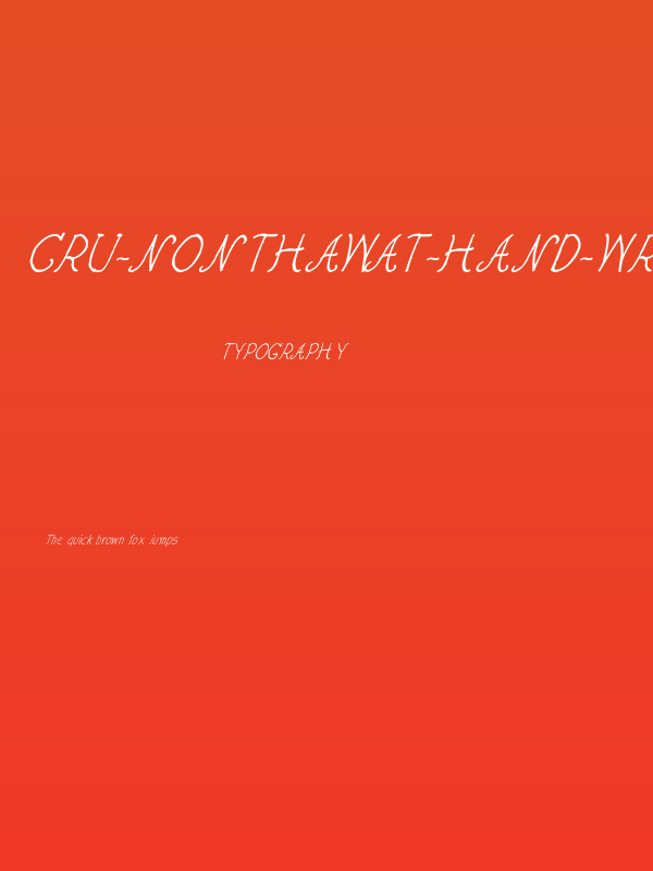 CRU-Nonthawat-Hand-Written Italic Poster