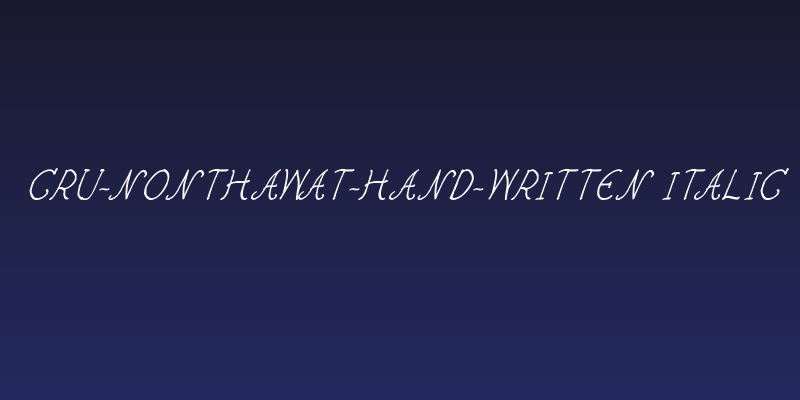 CRU-Nonthawat-Hand-Written Italic Social Header