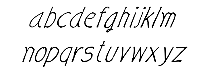 CRU-Nonthawat-Hand-Written Italic Font LOWERCASE