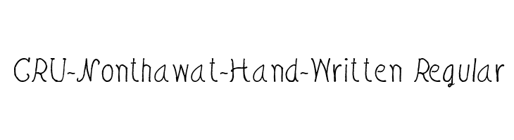 CRU-Nonthawat-Hand-Written Regular  les polices de caractères gratuit tlcharger
