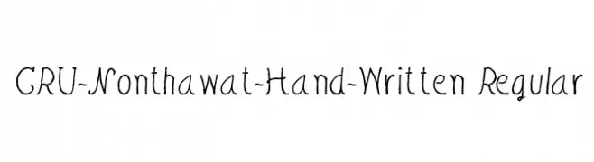 CRU-Nonthawat-Hand-Written Regular  フリーフォントのダウンロード