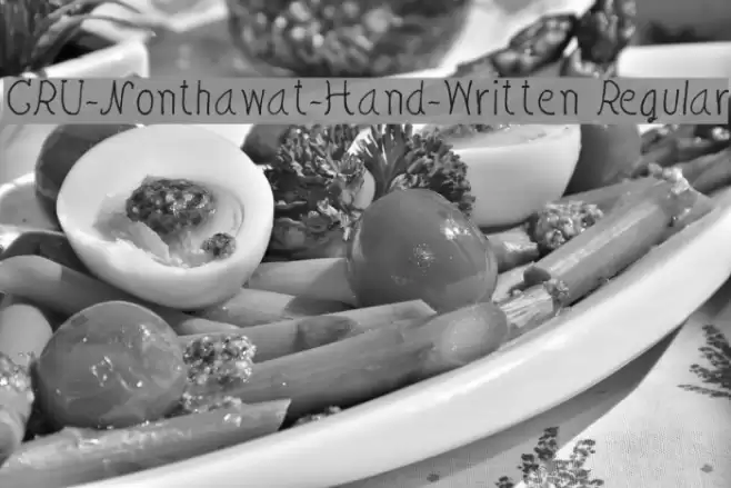 CRU-Nonthawat-Hand-Written Regular Font examples