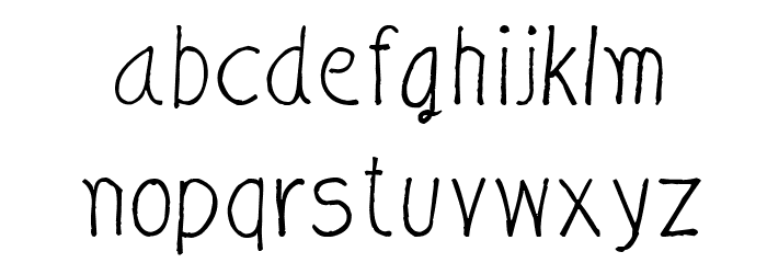 CRU-Nonthawat-Hand-Written Regular Font LOWERCASE