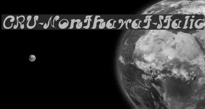 CRU-Nonthawat-Italic Font examples