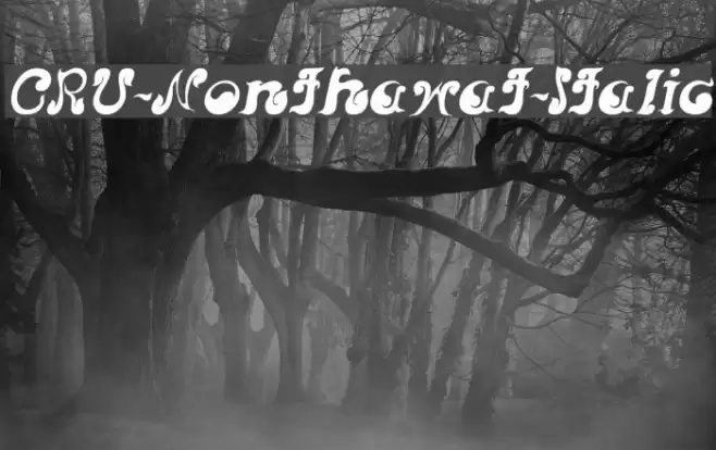 CRU-Nonthawat-Italic Font examples