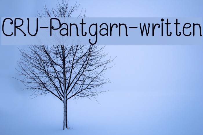 CRU-Pantgarn-written Font examples
