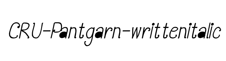 CRU-Pantgarn-writtenitalic  font caratteri gratis