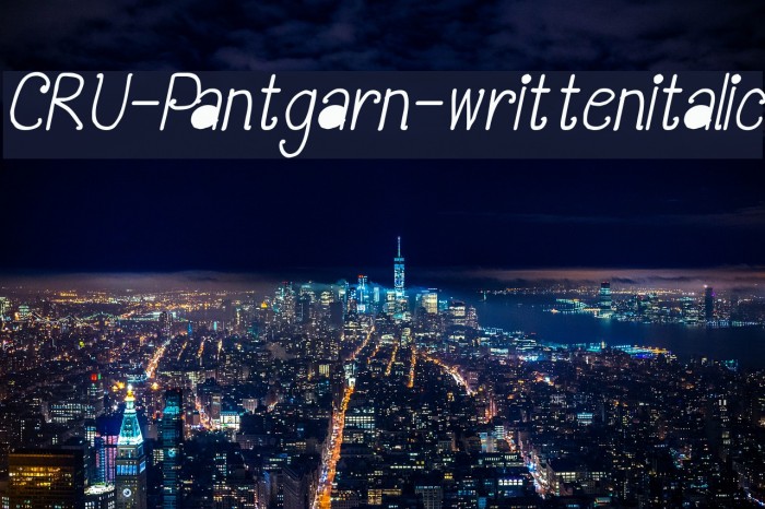 CRU-Pantgarn-writtenitalic Font examples
