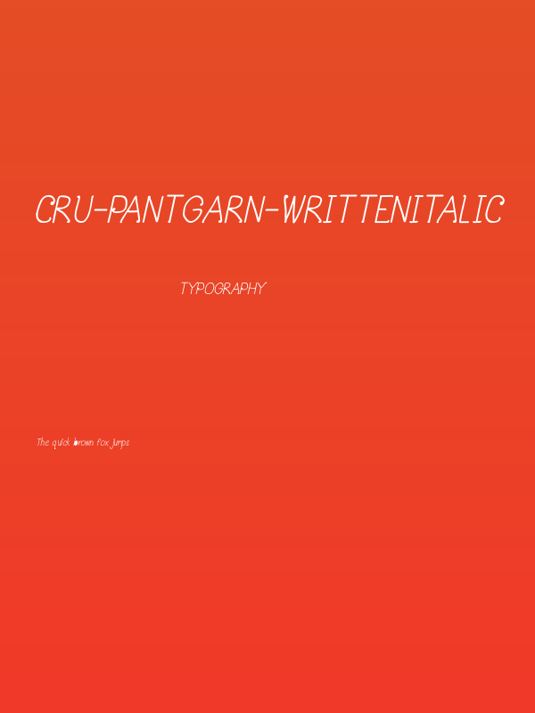 CRU-Pantgarn-writtenitalic Poster