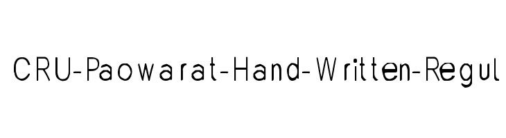 CRU-Paowarat-Hand-Written-Regul Font