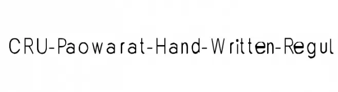 CRU-Paowarat-Hand-Written-Regul  Fuentes Gratis Descargar