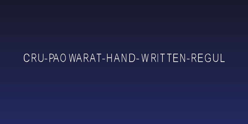 CRU-Paowarat-Hand-Written-Regul Social Header