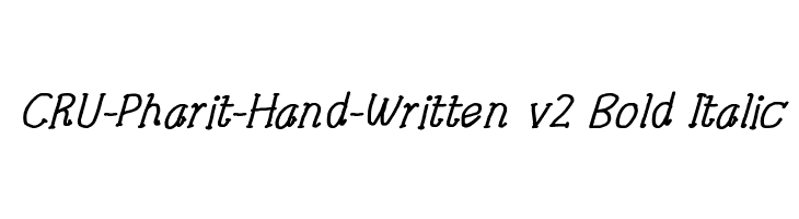 CRU-Pharit-Hand-Written v2 Bold Italic لخطوط تنزيل