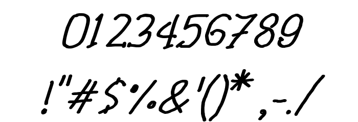CRU-Pharit-Hand-Written v2 Bold Italic Font OTHER CHARS