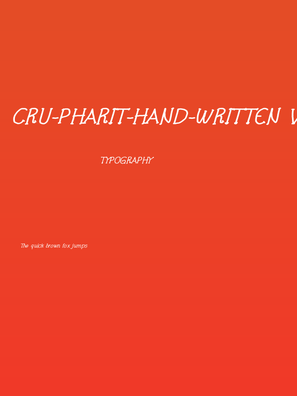CRU-Pharit-Hand-Written v2 Bold Italic Poster