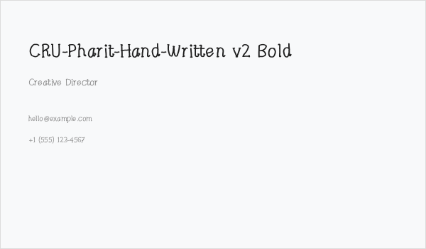 CRU-Pharit-Hand-Written v2 Bold Business Card