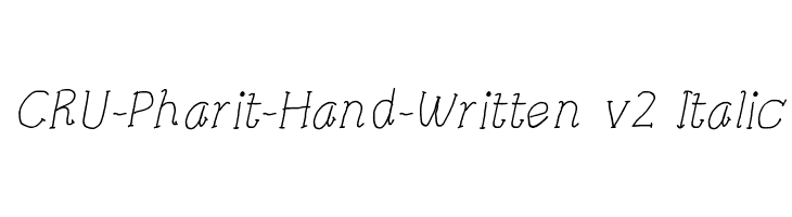 CRU-Pharit-Hand-Written v2 Italic  لخطوط تنزيل