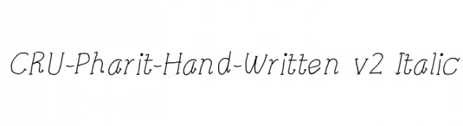 CRU-Pharit-Hand-Written v2 Italic  les polices de caractères gratuit tlcharger