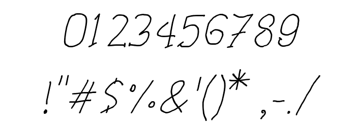 CRU-Pharit-Hand-Written v2 Italic Font OTHER CHARS