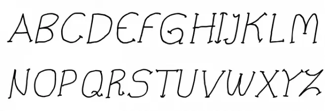 CRU-Pharit-Hand-Written v2 Italic फ़ॉन्ट अपरकेस