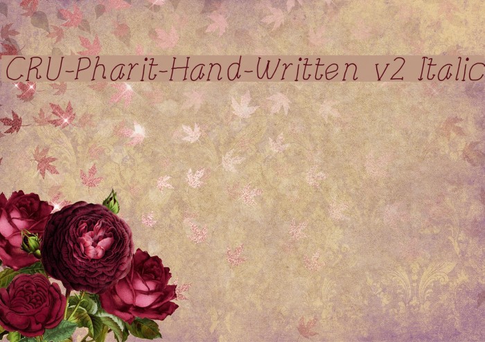 CRU-Pharit-Hand-Written v2 Italic Font examples
