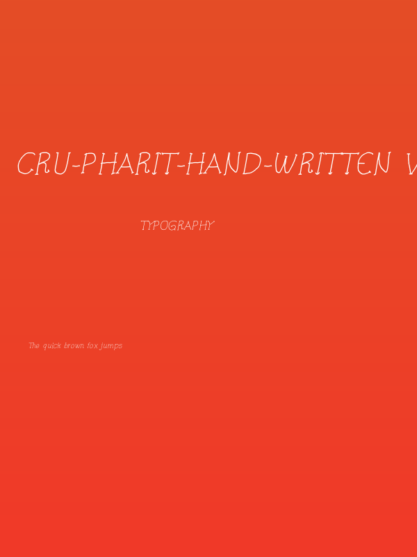 CRU-Pharit-Hand-Written v2 Italic Poster