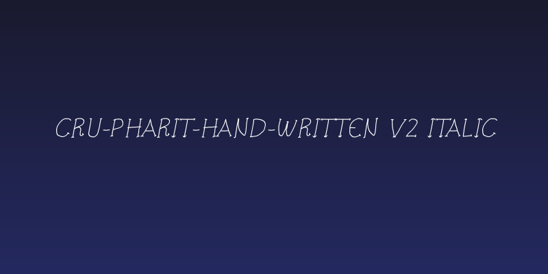 CRU-Pharit-Hand-Written v2 Italic Social Header