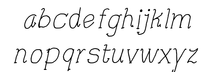 CRU-Pharit-Hand-Written v2 Italic Font LOWERCASE