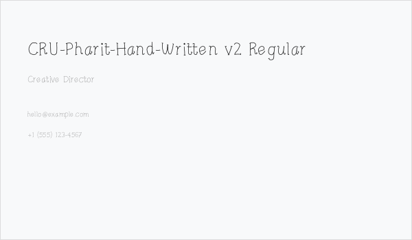 CRU-Pharit-Hand-Written v2 Regular Business Card